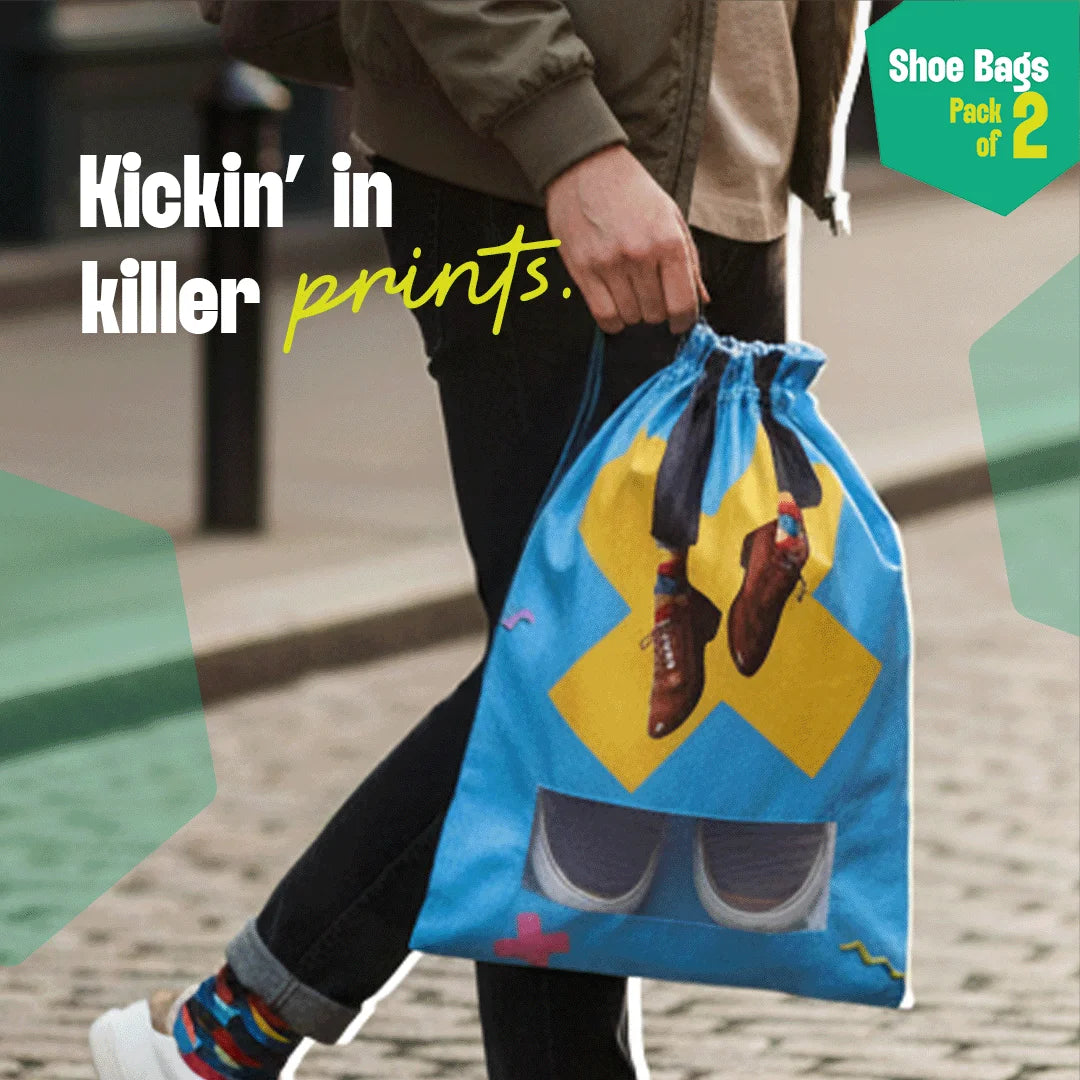 Big Bag Theory! Shoe Bags, 100% Organic Cotton, Pack of 2