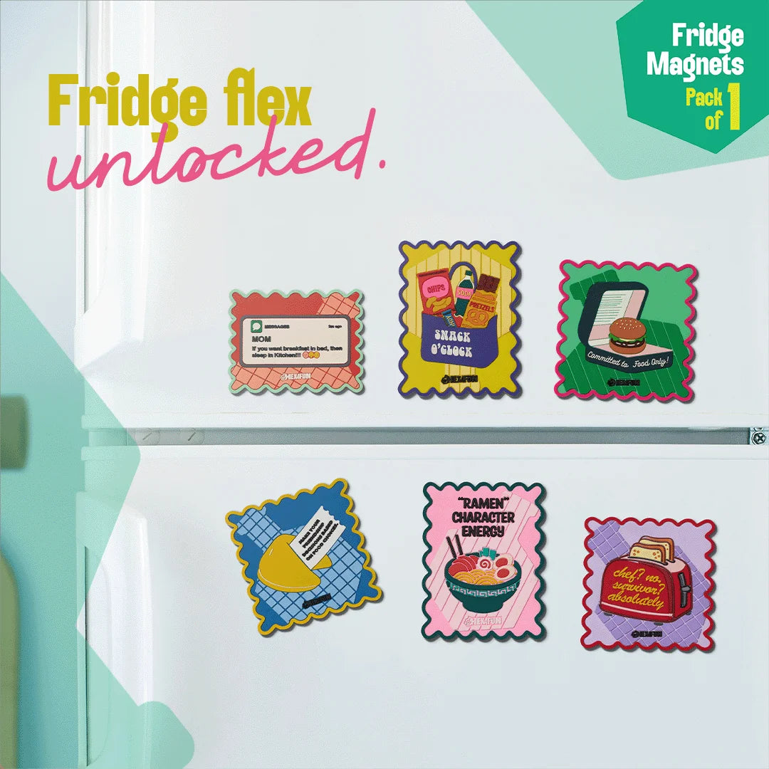 Snack O’ Clock! Fridge Magnets, Pack of 1