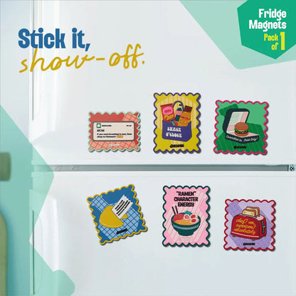 Food>Friends! Fridge Magnets, Pack of 1