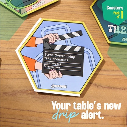 Overthinking! Coasters, Pack Of 1