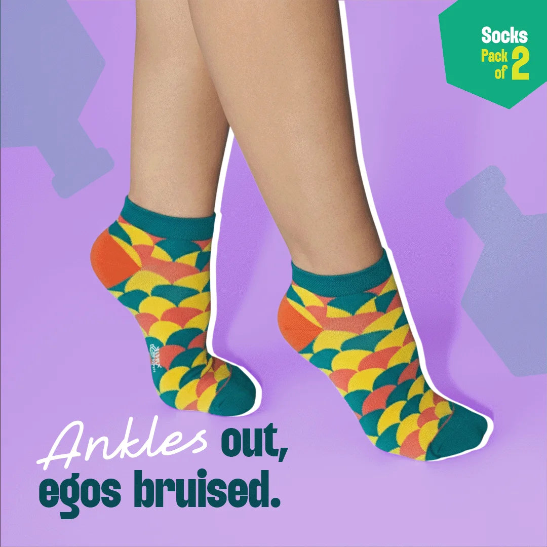 Stripe-otypical! Unisex Socks, 100% Organic Cotton, Ankle Length, Pack of 2