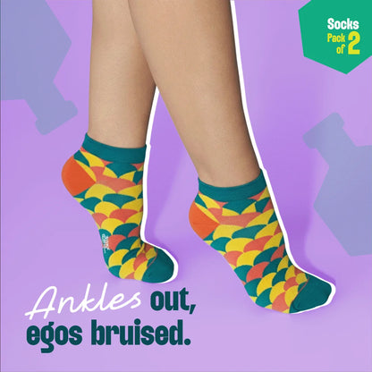Stripe-otypical! Unisex Socks, 100% Organic Cotton, Ankle Length, Pack of 2