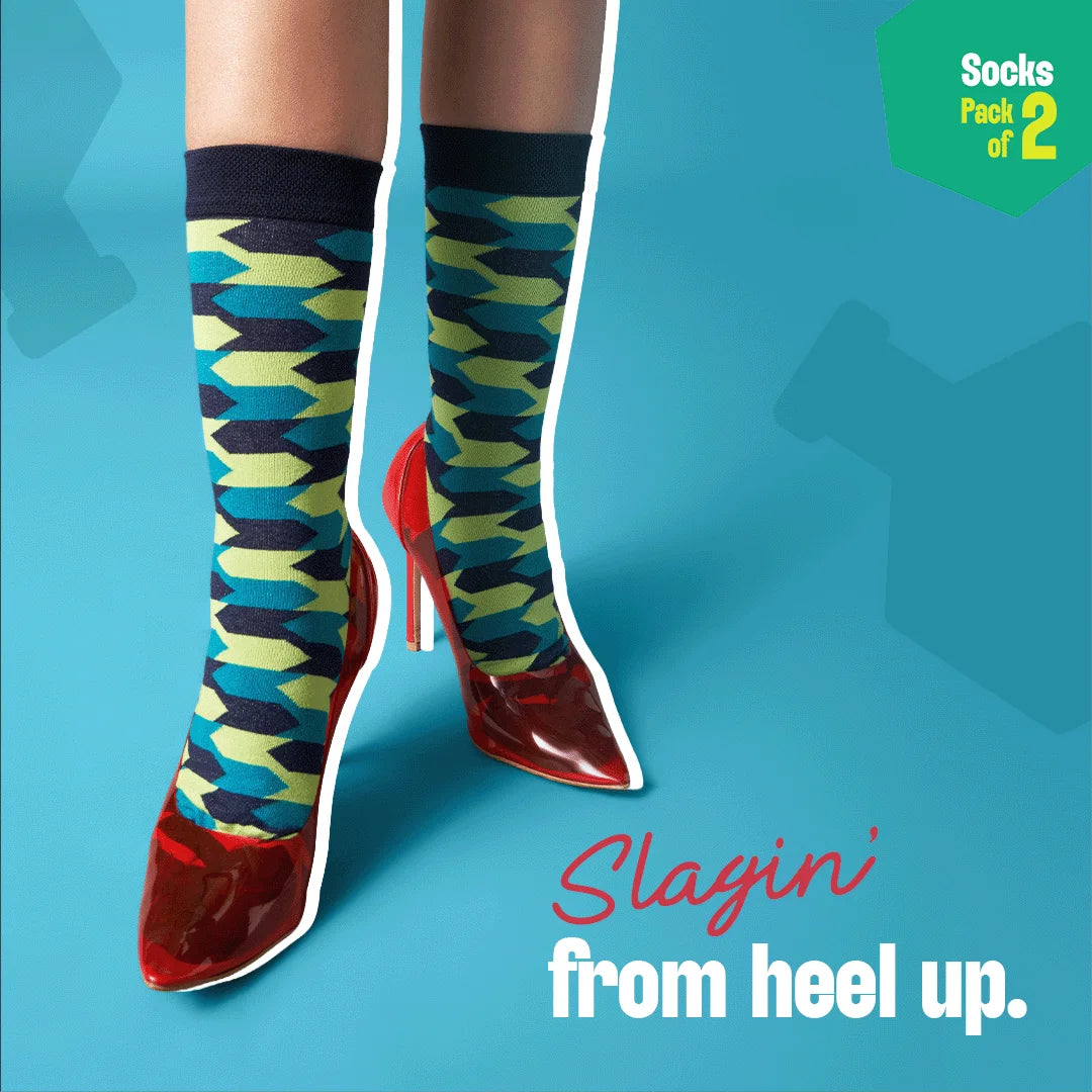 Out Of Shape! Unisex Socks, 100% Organic Cotton, Crew Length, Pack of 2