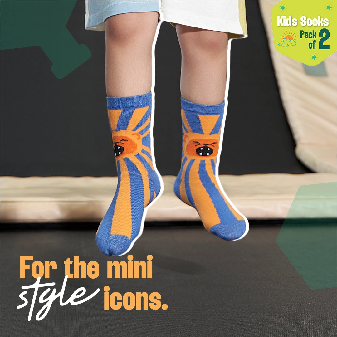 Roar-some! Unisex Kid's Socks, 100% Bamboo, Crew Length, Pack of 2