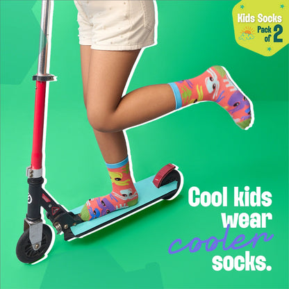 Sea World! Unisex Kid's Socks, 100% Bamboo, Crew Length, Pack of 2