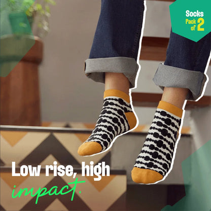 Pattern Play! Unisex Socks, 100% Bamboo, Ankle Length, Pack of 2