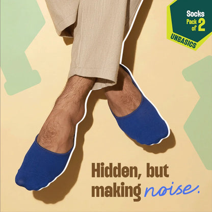 Color Con! Unisex Socks, 100% Organic Cotton, No Show, Pack of 2