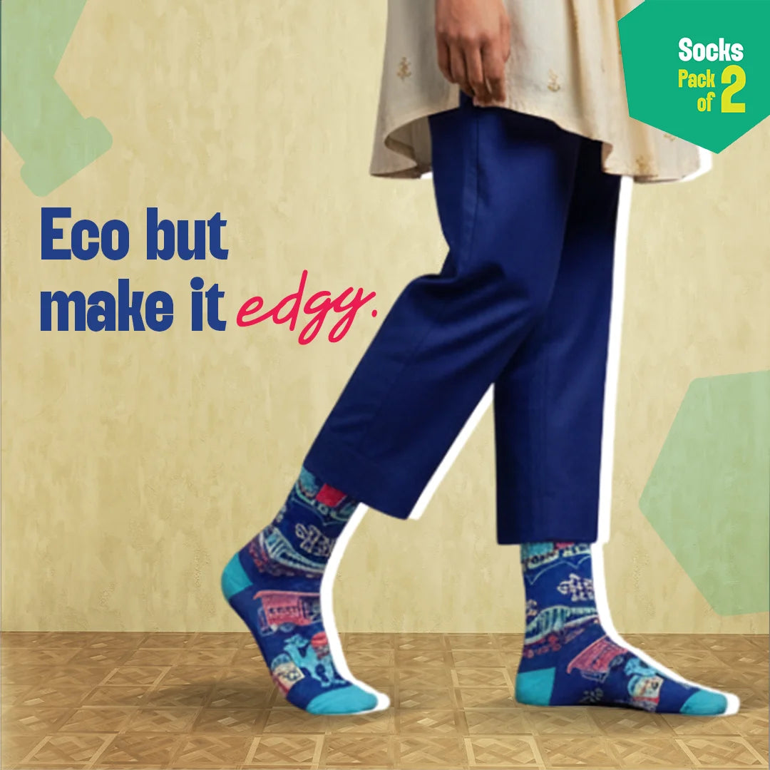G-U-J-J-U! Unisex Socks, 100% Bamboo Made, Crew Length, Pack of 2