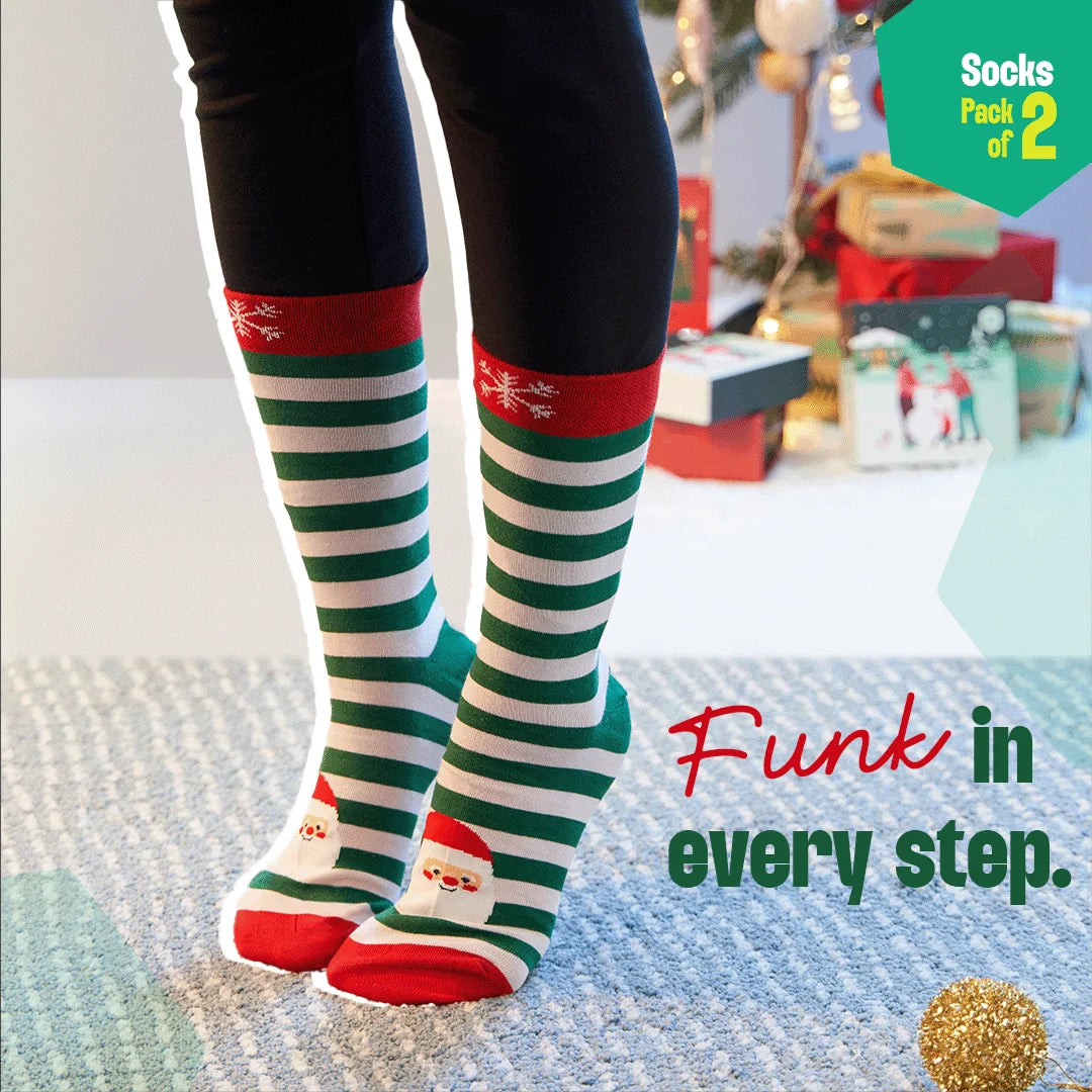 Merry-fied! Unisex Socks, 100% Organic Cotton, Crew Length, Pack of 2
