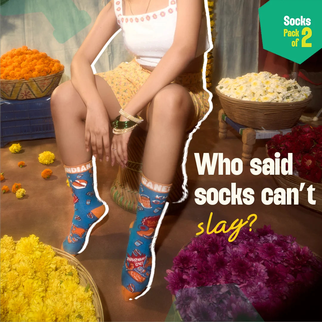 Bambaiyaa Bounce! Unisex Socks, 100% Bamboo, Crew Length, Pack of 2