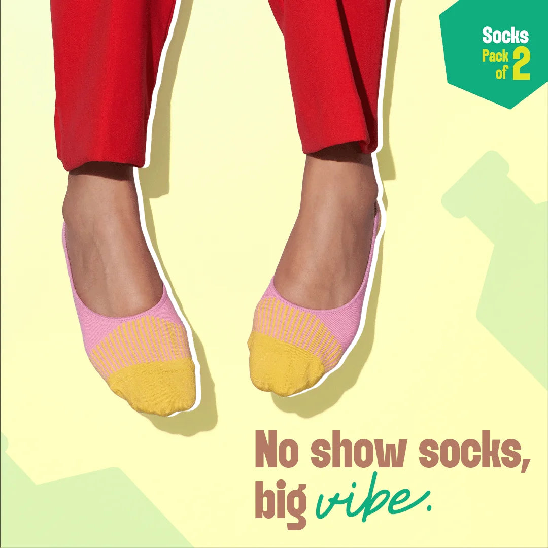 Lines Don't Lie! Unisex Socks, 100% Organic Cotton, No Show, Pack of 2