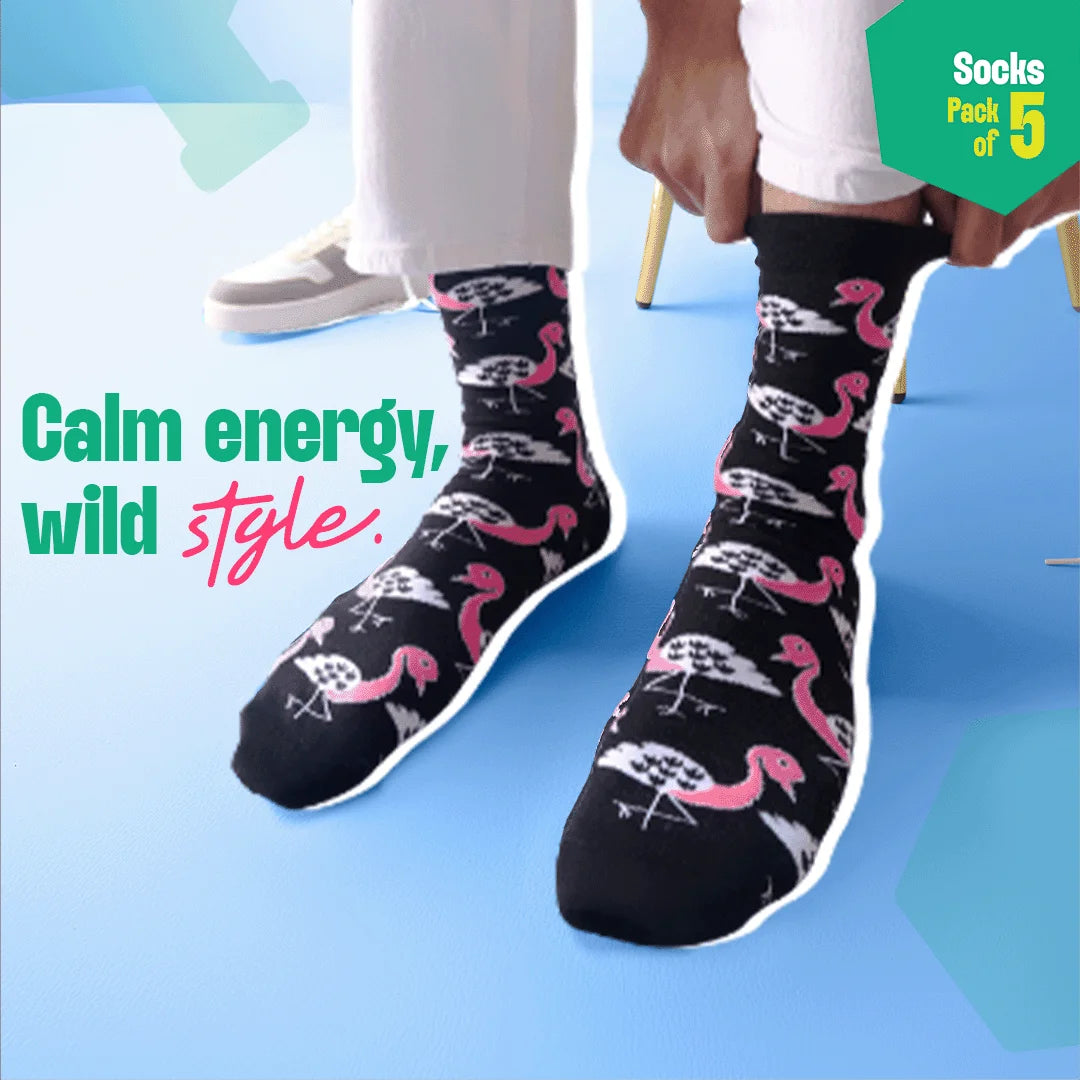 The Dark Side! Unisex Socks, 100% Bamboo, Crew Length, Pack of 5