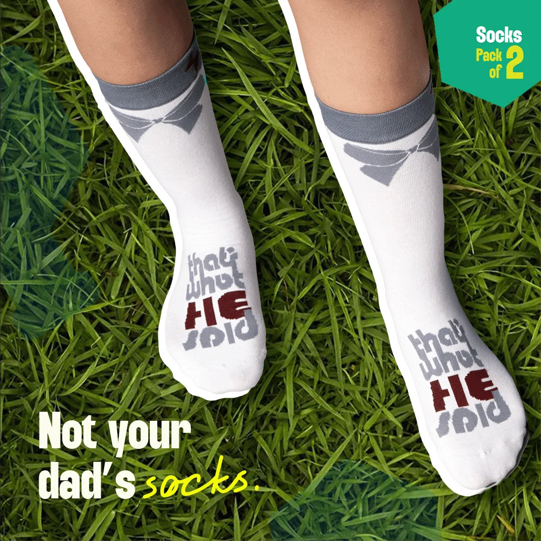 Gray Matters! Unisex Socks, 100% Organic Cotton, Crew Length, Pack of 2