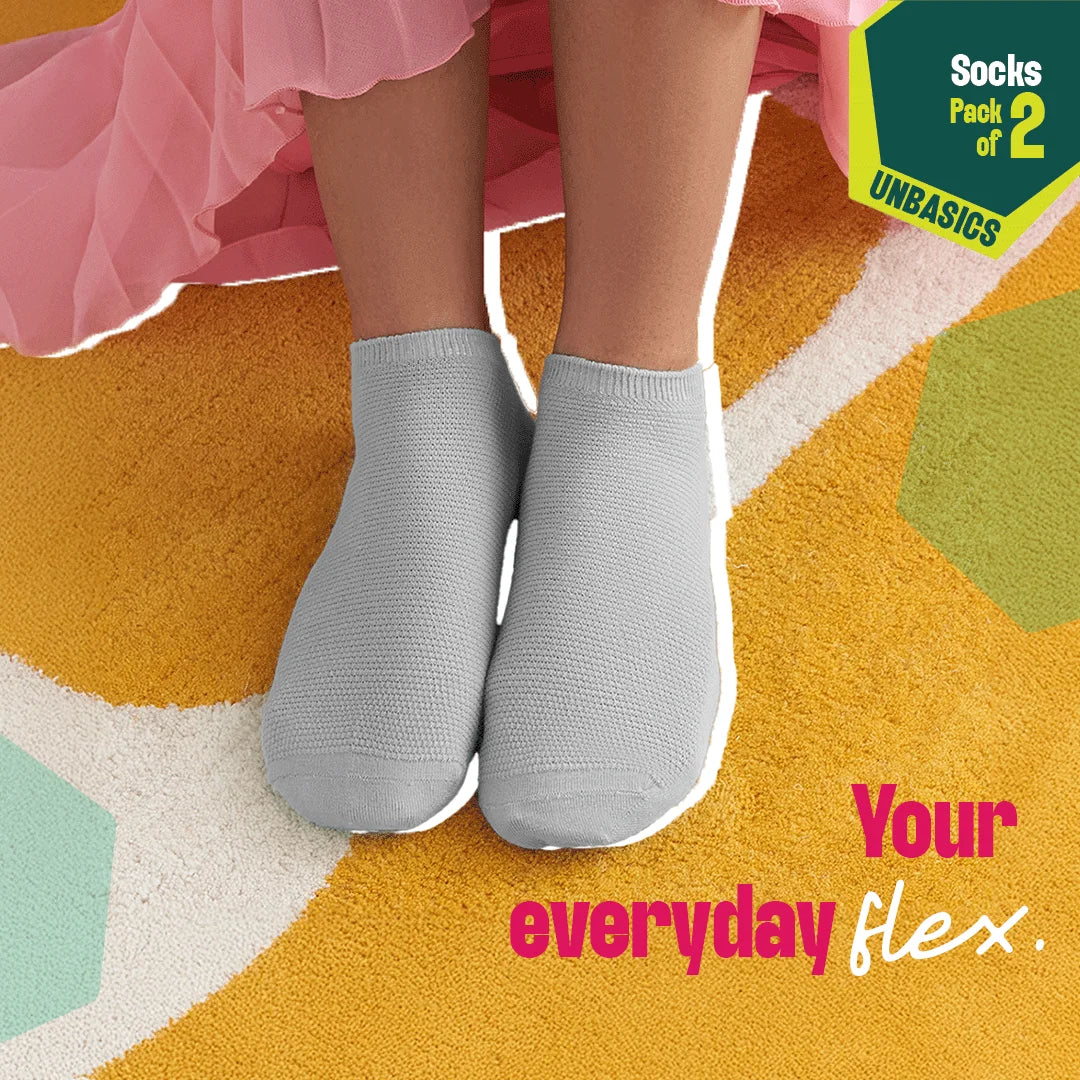 Earthbound! Unisex Socks, 100% Organic Cotton, Ankle Length, Pack of 2