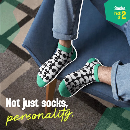 Geo-mazing! Unisex Socks, 100% Bamboo, Ankle Length, Pack of 2