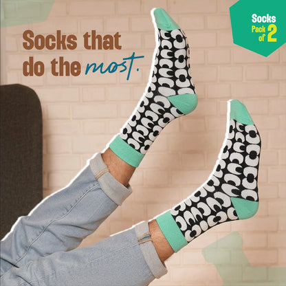 Mono-magic! Unisex Socks, 100% Bamboo, Crew Length, Pack of 2