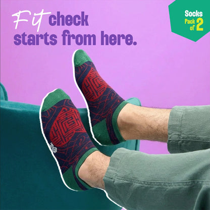 Finding Love! Unisex Socks, 100% Organic Cotton, Ankle Length, Pack of 2