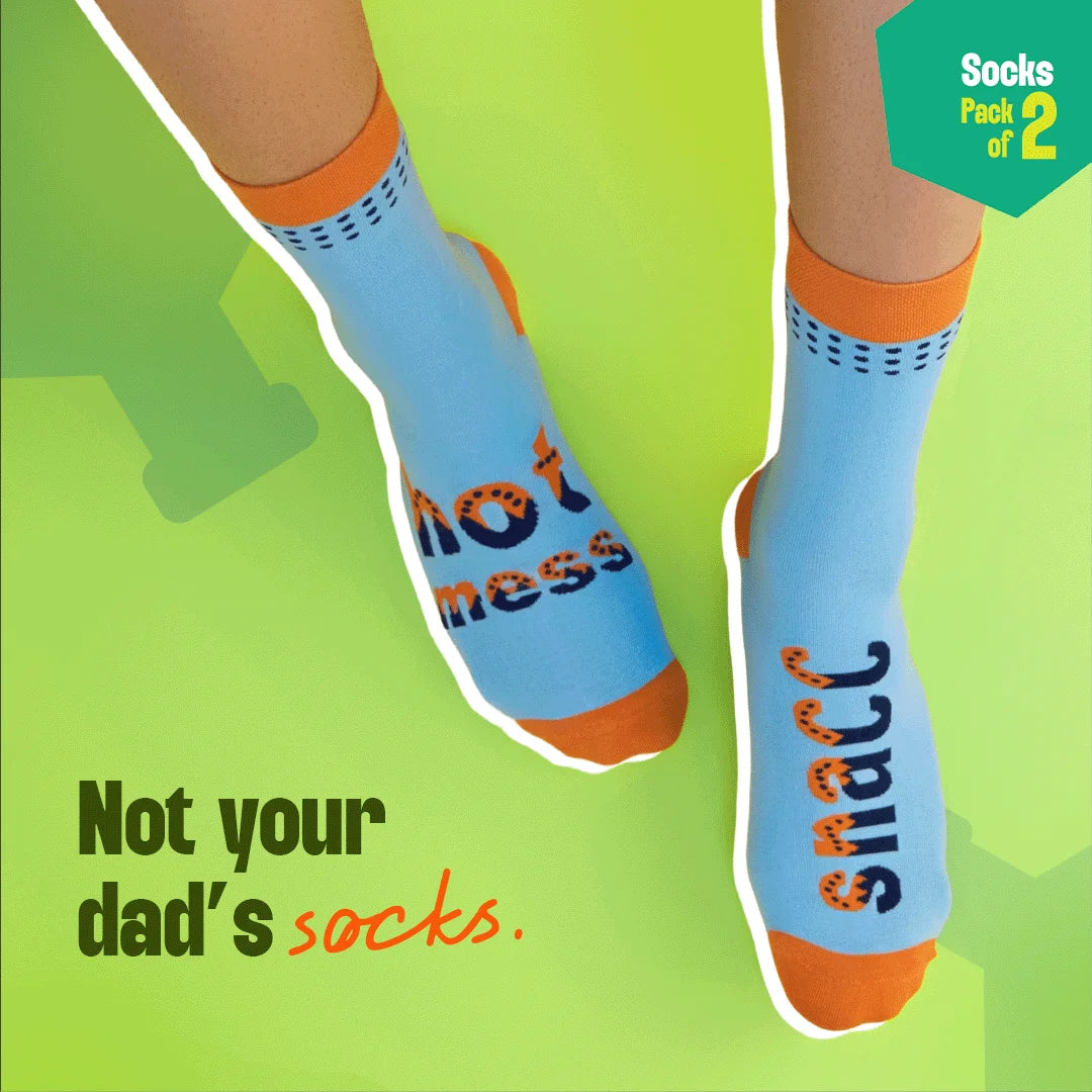 Wordle! Unisex Socks, 100% Organic Cotton, Crew Length, Pack of 2
