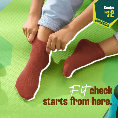 Midnight Espresso! Unisex Socks, 100% Organic Cotton, Ankle Length, Pack of 2