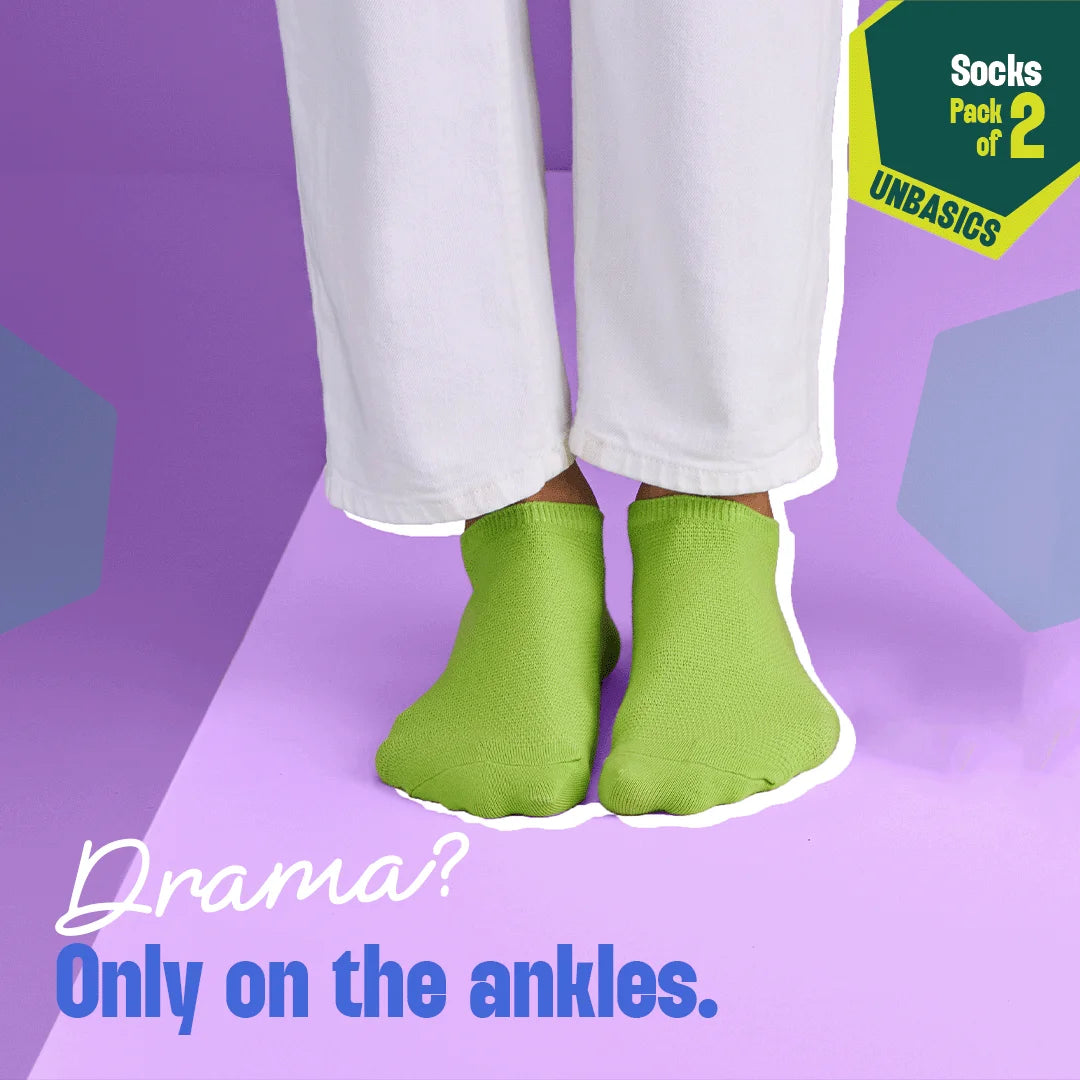 Macaroons! Unisex Socks, 100% Organic Cotton, Ankle Length, Pack of 2