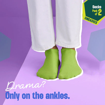 Macaroons! Unisex Socks, 100% Organic Cotton, Ankle Length, Pack of 2