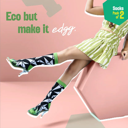Monochromatic! Unisex Socks, 100% Bamboo, Crew Length, Pack of 2