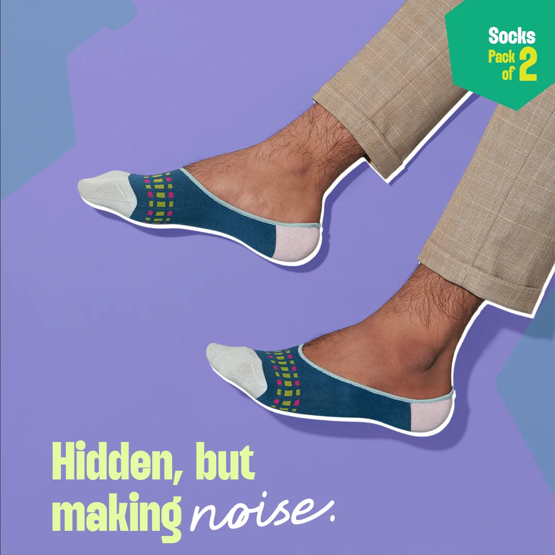 Fusion! Unisex Socks, 100% Organic Cotton, No Show, Pack of 2
