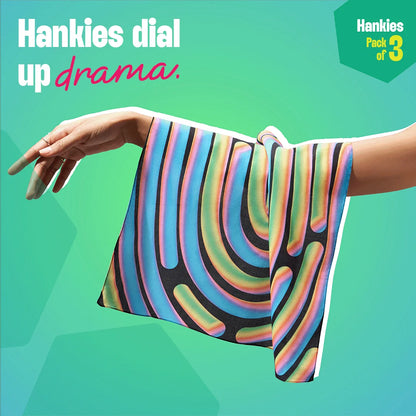 Shapes Of You! Unisex Hankies, 100% Organic Cotton, Pack of 3