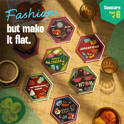 Insanely Indian! Coasters, Pack of 6