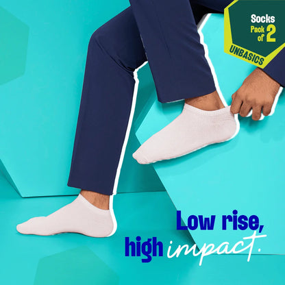 Milky White! Unisex Socks, 100% Organic Cotton, Ankle Length, Pack of 2