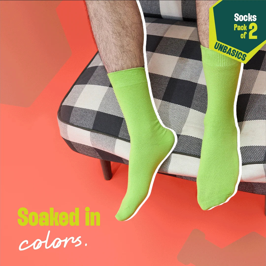 Macaroons! Unisex Socks, 100% Organic Cotton, Crew Length, Pack of 2