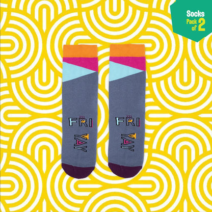 Wordle! Unisex Socks, 100% Organic Cotton, Crew Length, Pack of 2