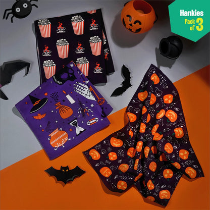 Hocus Pocus! Unisex Hankies, 100% Organic Cotton, Pack of 3