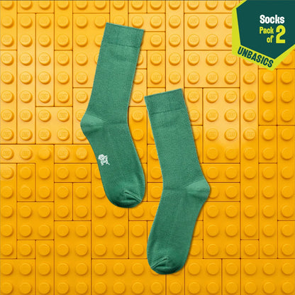 Northern Lights! Unisex Socks, 100% Organic Cotton, Crew Length, Pack of 2
