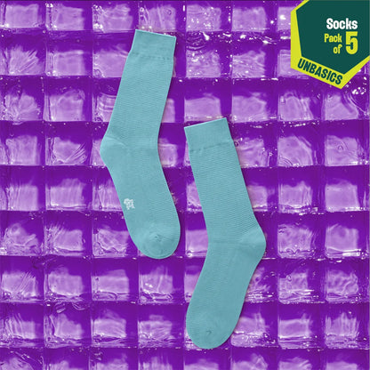 Color Me Cray! Unisex Socks, 100% Organic Cotton, Crew Length, Pack of 5