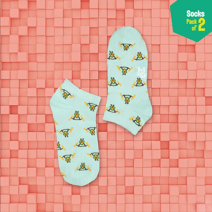 Foodgasm! Unisex Socks, 100% Organic Cotton, Ankle Length, Pack of 2