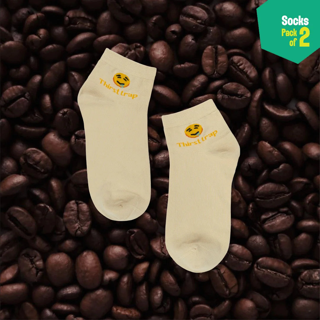 Unfiltered Vibes! Unisex Socks, 100% Organic Cotton, High Ankle Length, Pack of 2