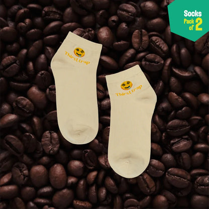 Unfiltered Vibes! Unisex Socks, 100% Organic Cotton, High Ankle Length, Pack of 2
