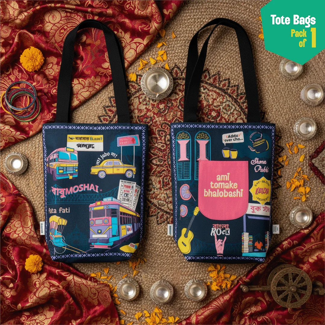 Bong Vibe Loading! Canvas Tote Bag, 100% Organic Cotton, Pack of 1