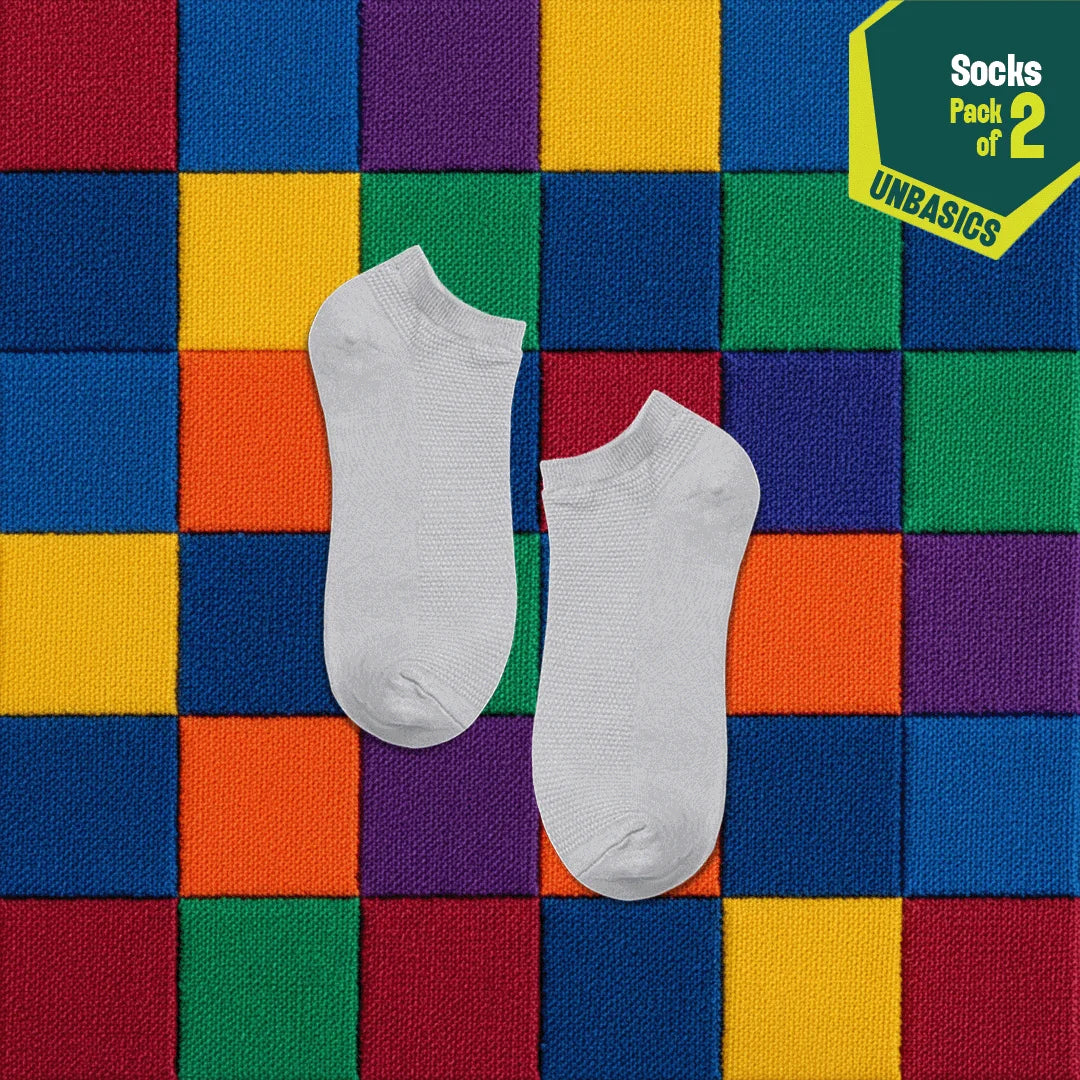 Earthbound! Unisex Socks, 100% Organic Cotton, Ankle Length, Pack of 2