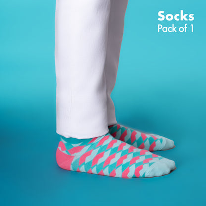 WTF! What Tetris Fun! Unisex Socks, 100% Organic Cotton, Ankle Length, Pack of 1