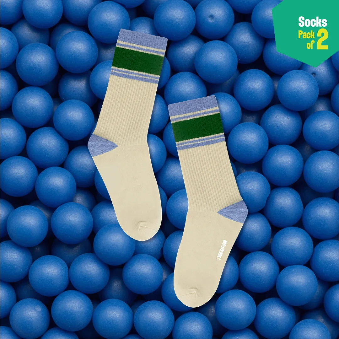 Retro Rush! Unisex Socks, 100% Bamboo, Crew Length, Pack of 2
