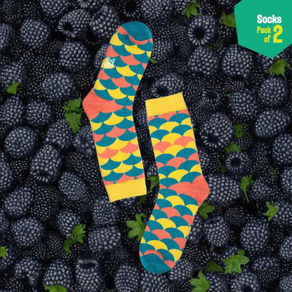 Stripe-otypical! Unisex Socks, 100% Organic Cotton, Crew Length, Pack of 2