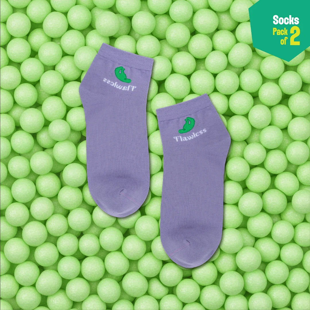 Hot To Handle! Unisex Socks, 100% Organic Cotton, High Ankle Length, Pack of 2