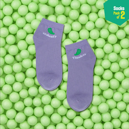 Hot To Handle! Unisex Socks, 100% Organic Cotton, High Ankle Length, Pack of 2