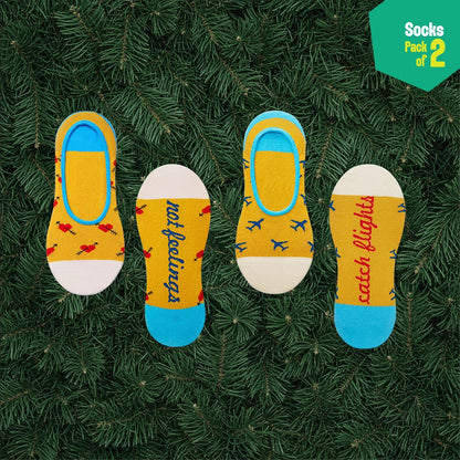 SOP! Style On Point! Unisex Socks, 100% Organic Cotton, No Show, Pack of 2
