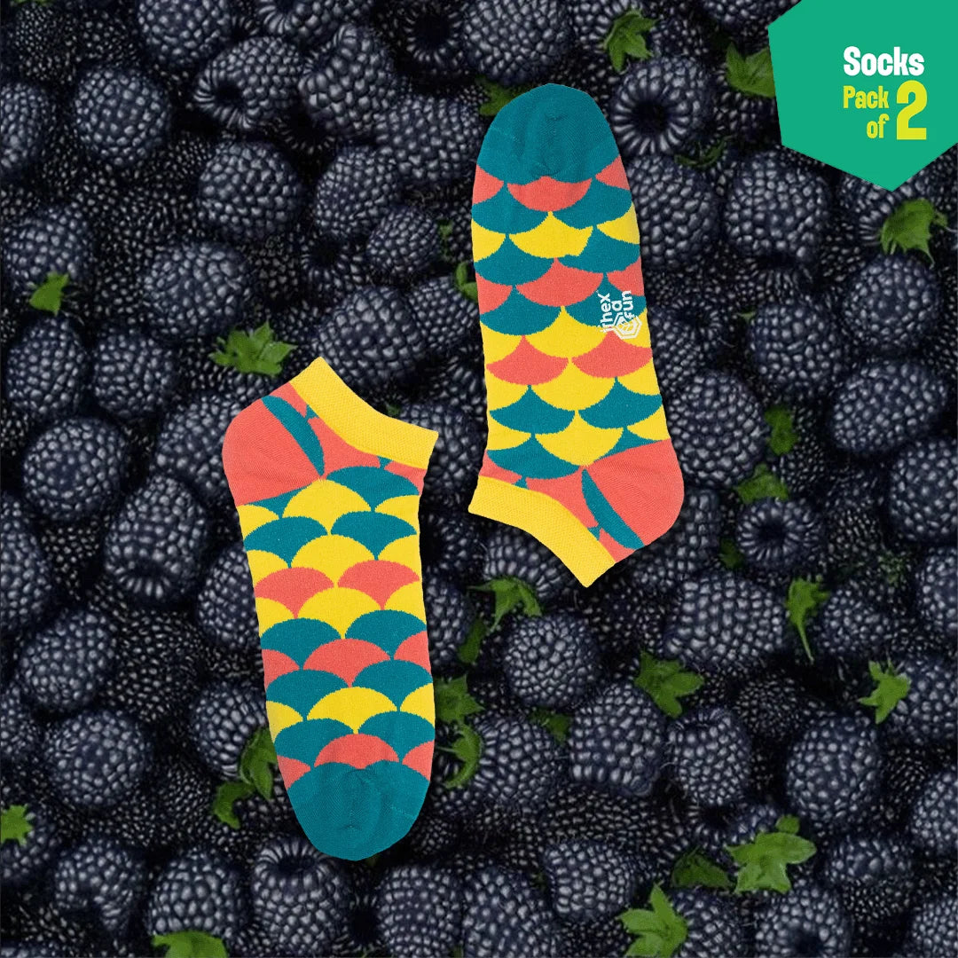 Stripe-otypical! Unisex Socks, 100% Organic Cotton, Ankle Length, Pack of 2