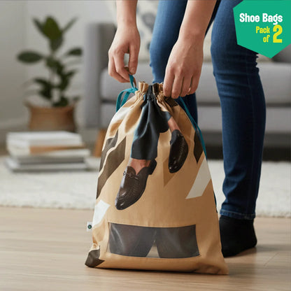 Re-boot! Shoe Bags, 100% Organic Cotton, Pack of 2