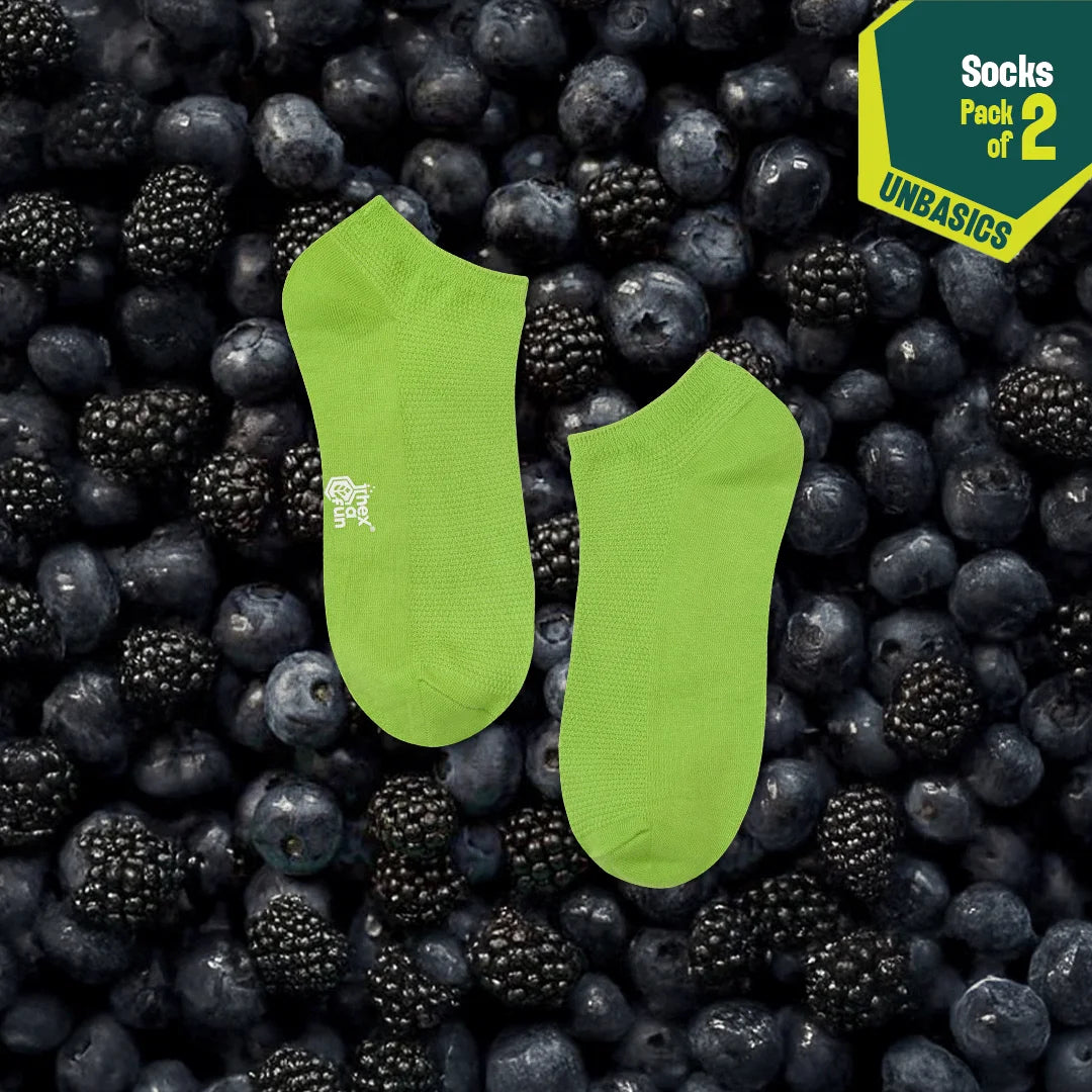 Macaroons! Unisex Socks, 100% Organic Cotton, Ankle Length, Pack of 2