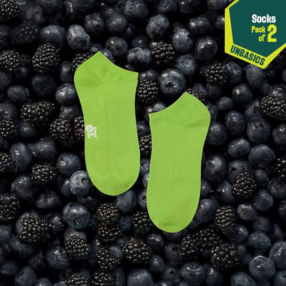 Macaroons! Unisex Socks, 100% Organic Cotton, Ankle Length, Pack of 2